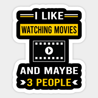 3 People Watching Movies Movie Sticker